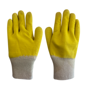 GUANTE LÁTEX ANTICORTE CORRUGADO AMARILLO THICK