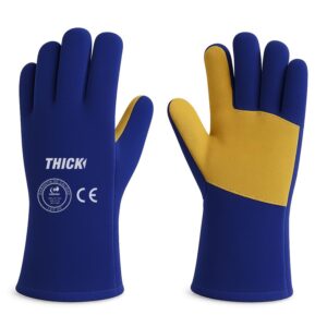 GUANTE SOLDADOR AZUL HILO KEVLAR R/PALMA THICK