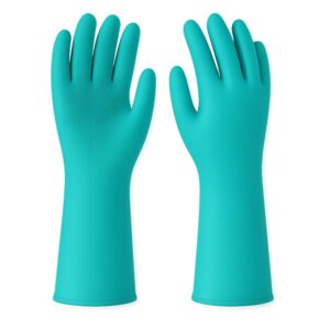 GUANTE NITRILO VERDE FLOCADO THICK