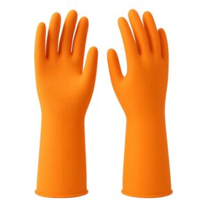 GUANTE NITRILO FLOCADO NARANJA THICK