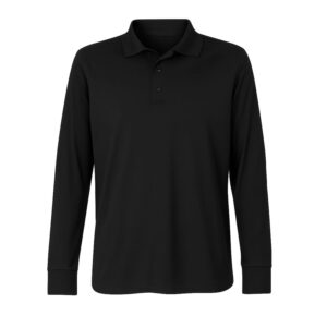 Polera pique manga larga negra Ackerland
