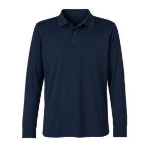 Polera pique manga larga azul Ackerland